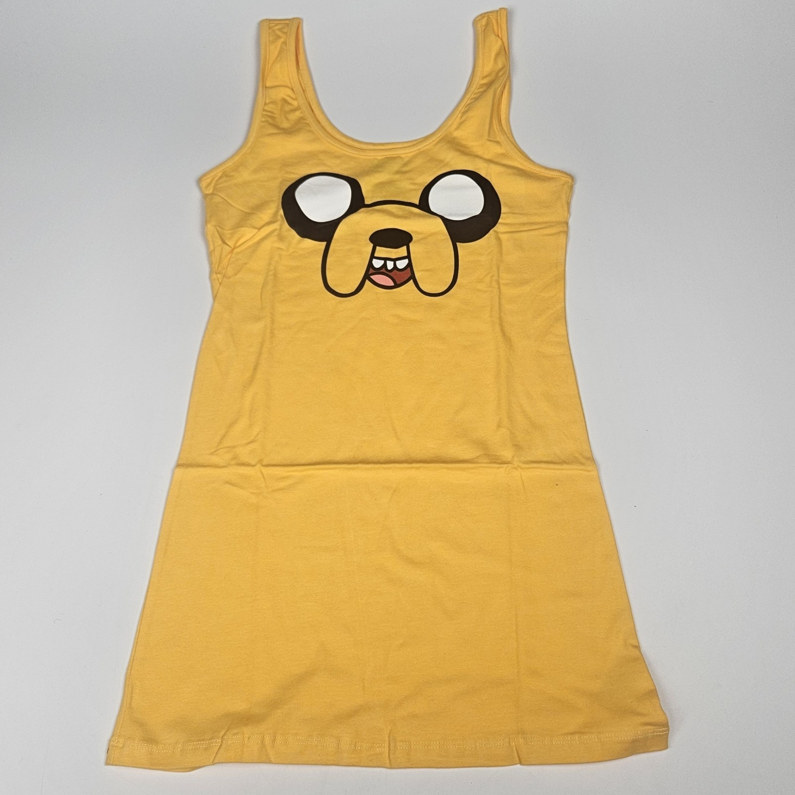 Adventure Time Jake Dog Face Tank Top Sleeveless T-shirt Sz L Mighty Fine Nwot