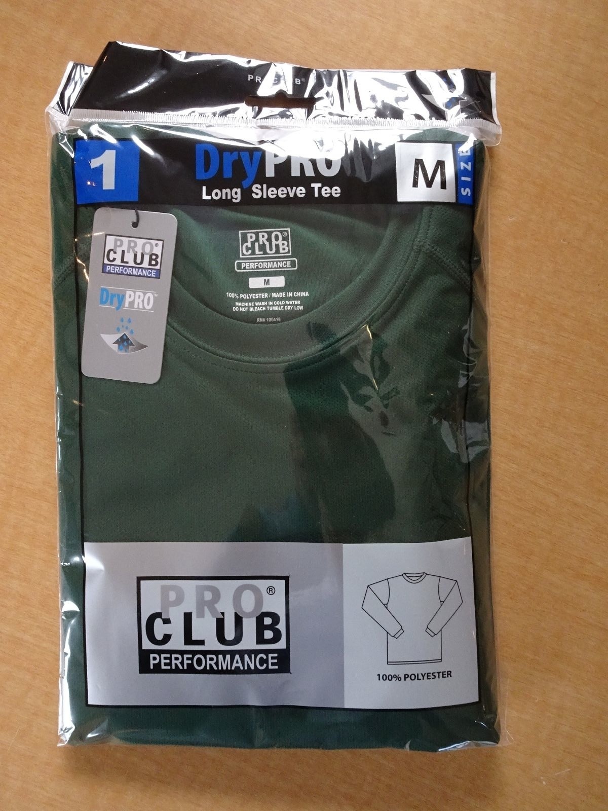 New ProClub DryPro LONG SLEEVE TEE -Forest Small to 7XL FREE SHIPPING! Pro Club