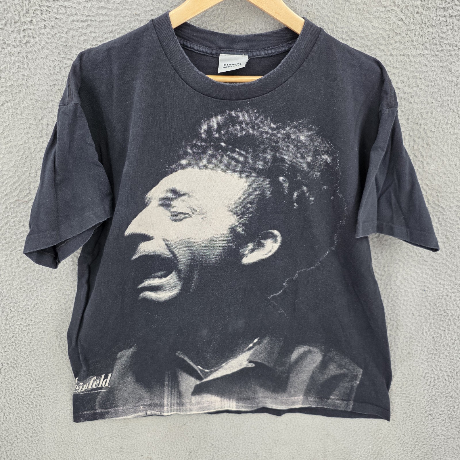 Vintage Stanley Desantis Kramer Shirt Mens XL Black Seinfeld Single Stitch 90s