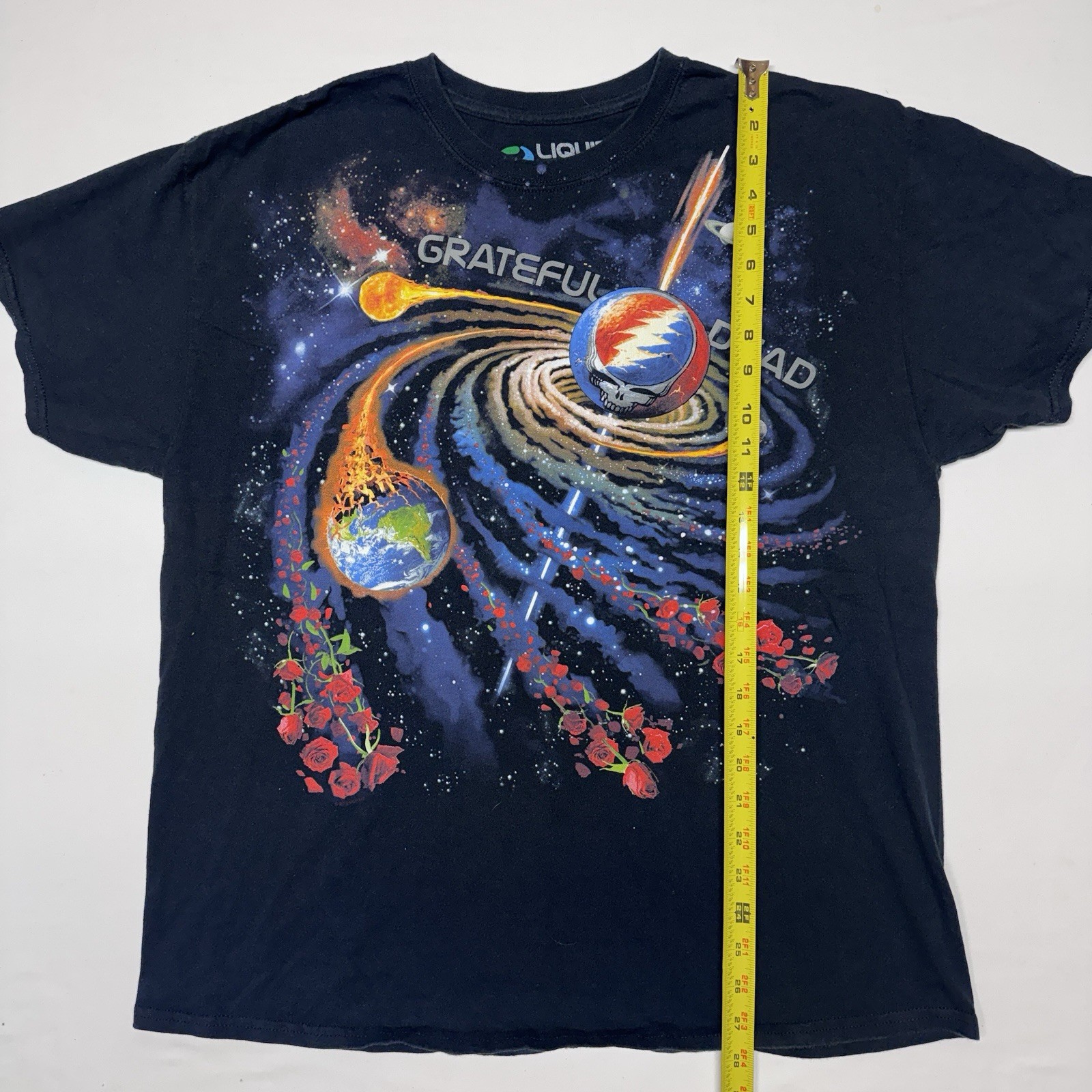 Lot x2 Liquid Blue Grateful Dead Mystical Space Stealie Tie Dye Astrology Shirt