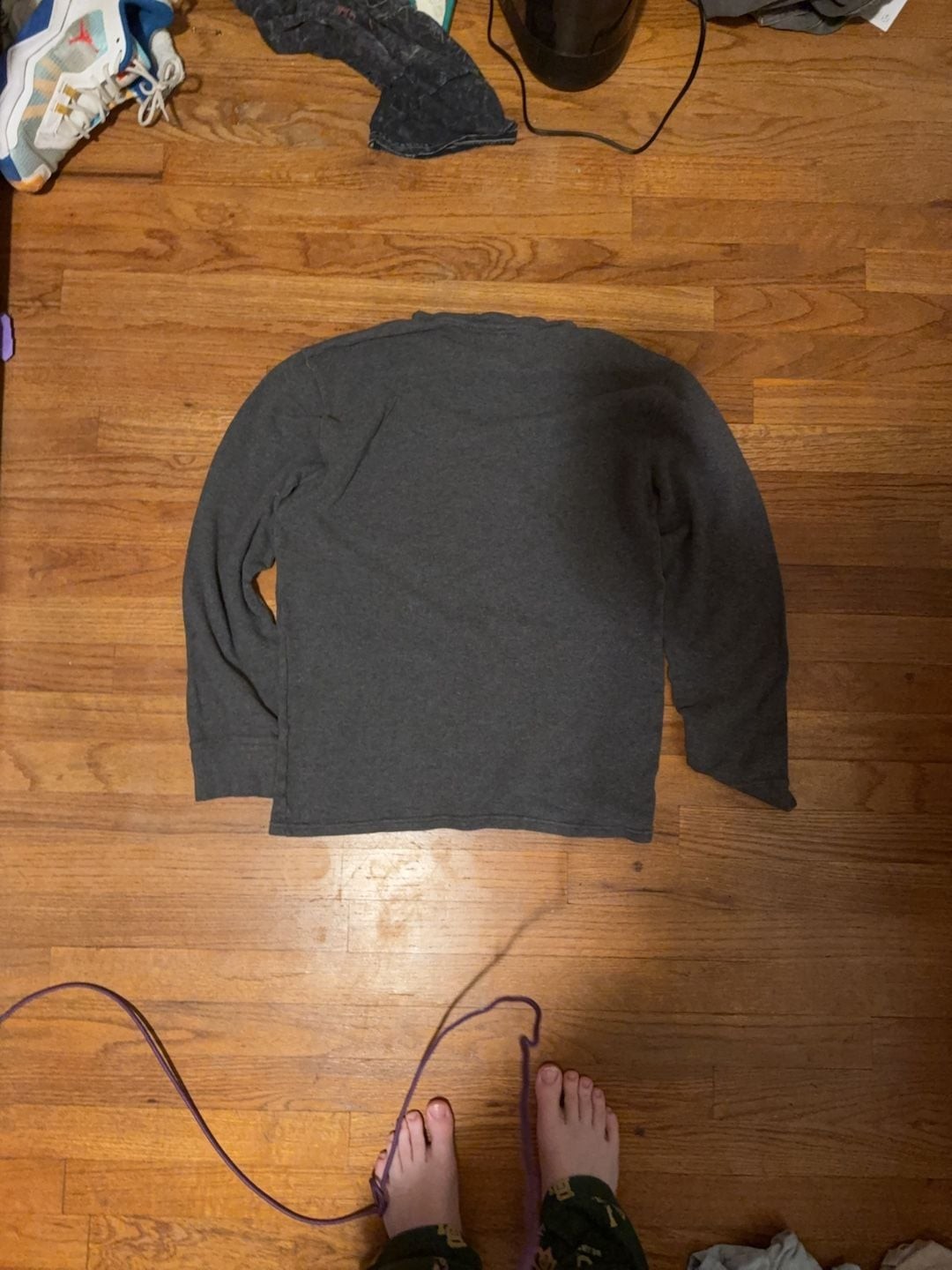 Polo Ralph Lauren Men’s Gray Thermal Long Sleeve Shirt Size Large