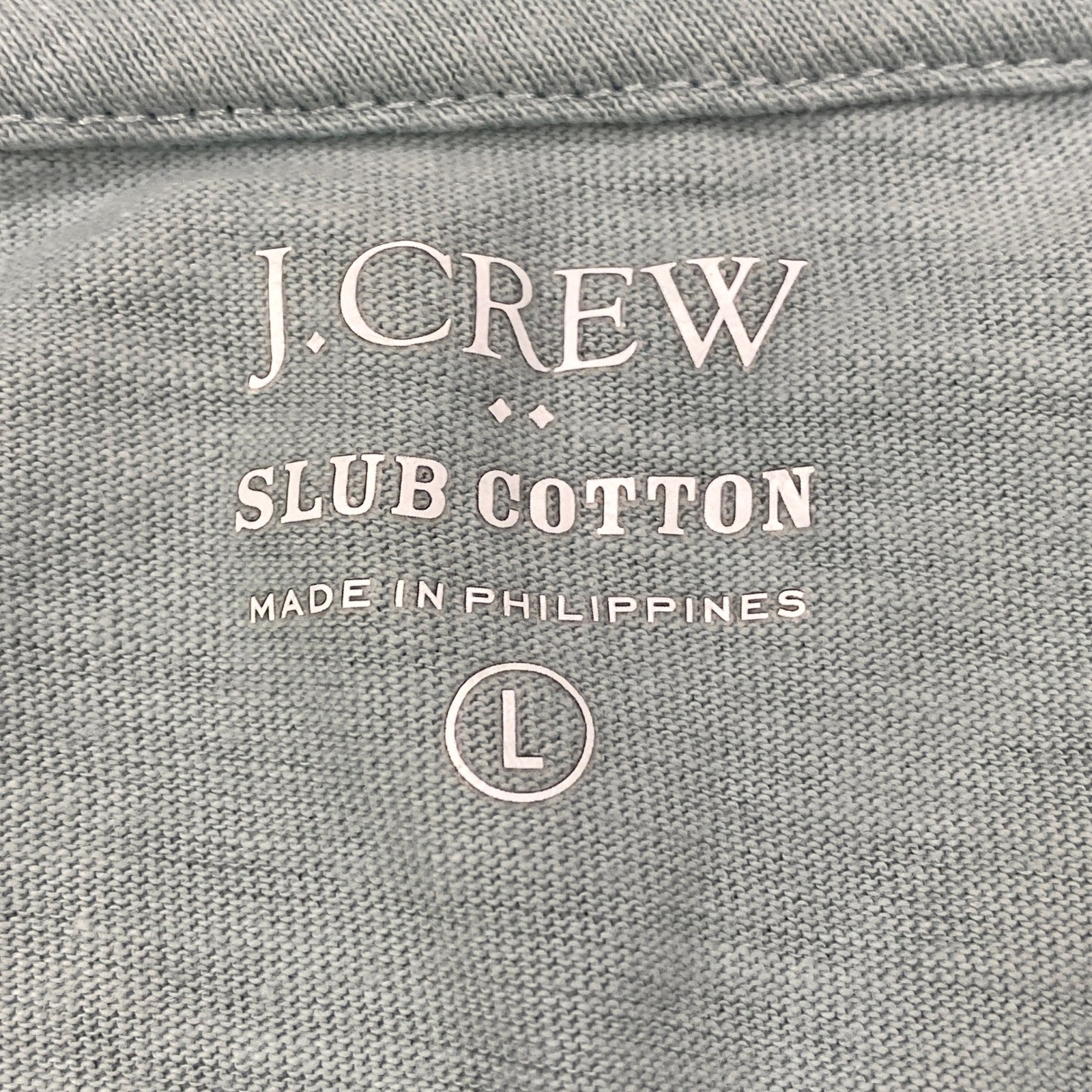 J.Crew Henley Mens Large Minimalist Slub Cotton Short Sleeve Light Blue Classic