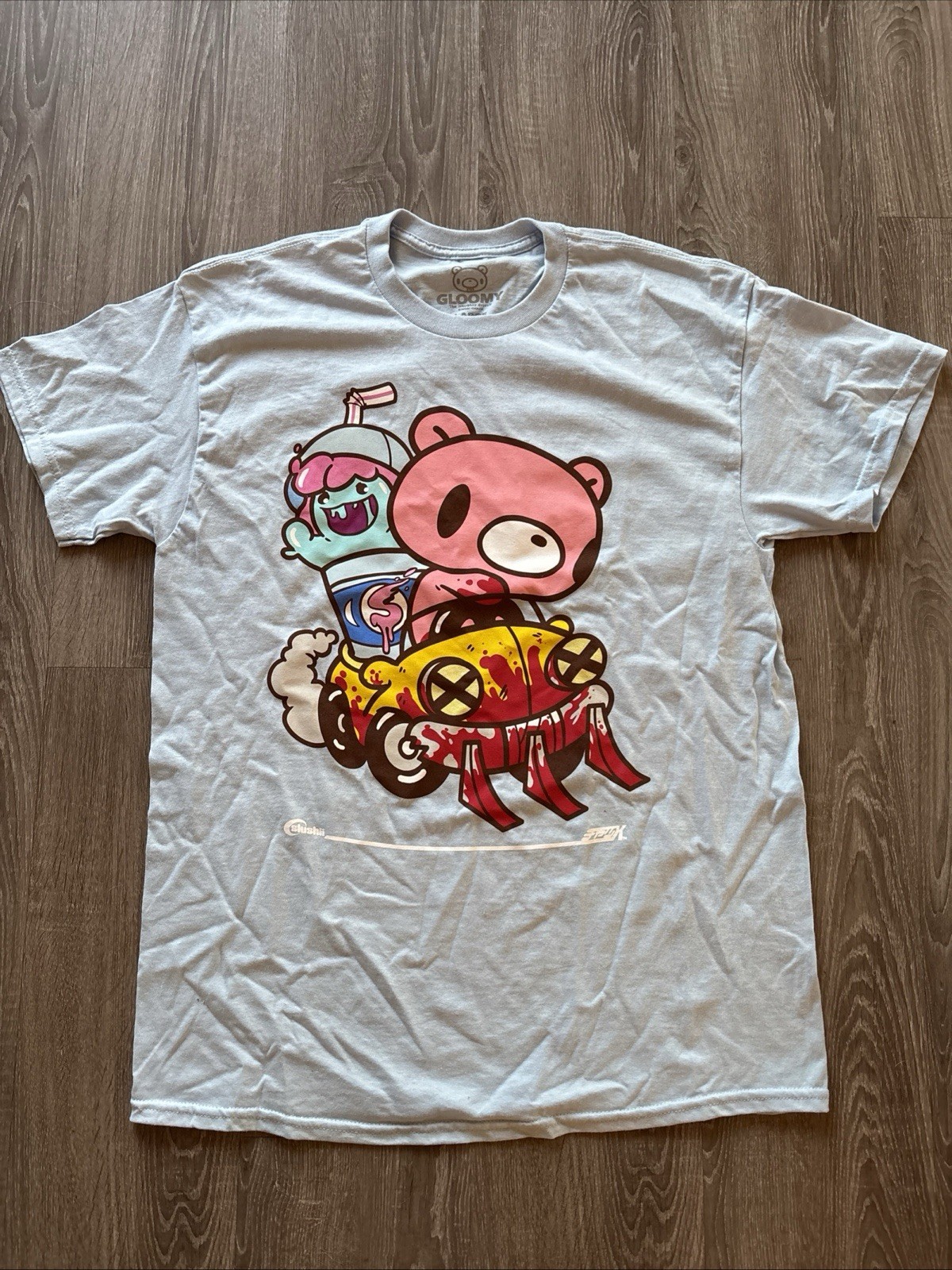 Slushii x Gloomy Bear Limited Edition Light Blue T-shirt Anime Expo Brand New
