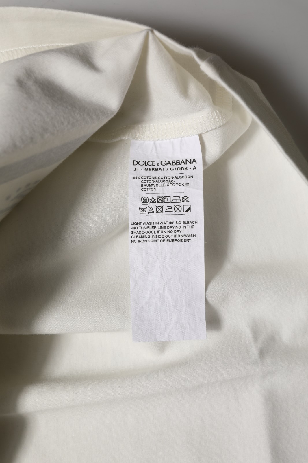 DOLCE & GABBANA T-shirt White Cotton Bandana Print Crew Neck IT48/US38/M 900usd