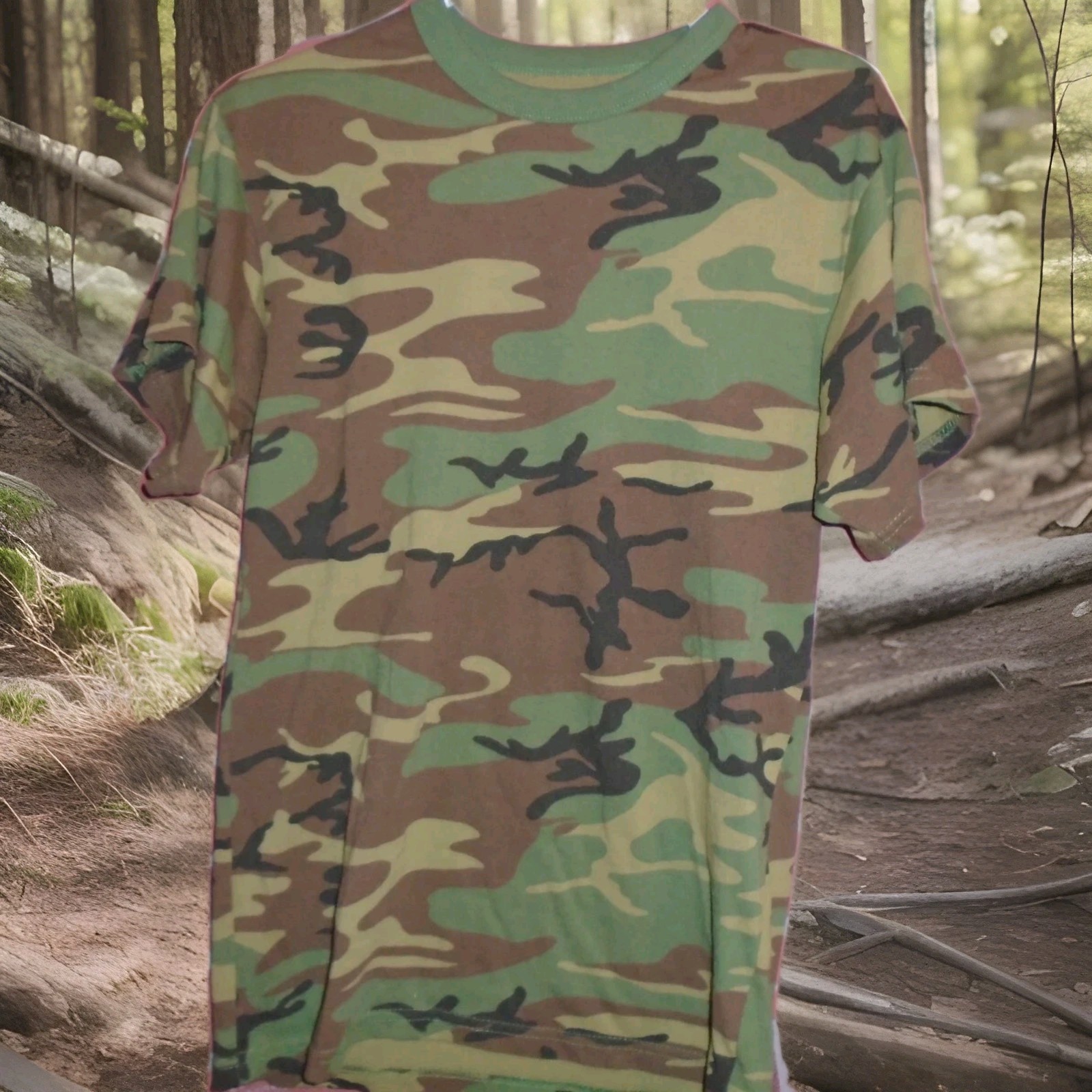 ROTHCO ARMY CAMOFLAUGE MENS TSHIRT ADULT MEDIUM LOOKS PRETTY GOOD