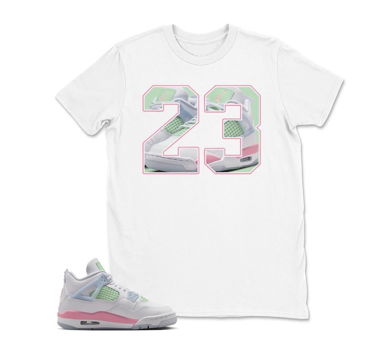 4 Retro Valentines Day 2026 GS Medium Soft Pink Blue Green T Shirt Match Number