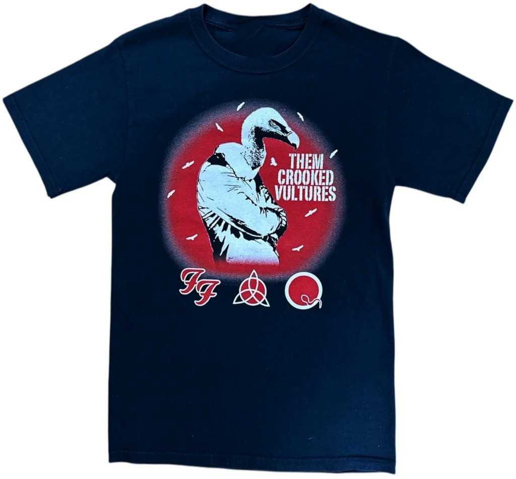 Them Crooked Vultures Band Tour Black Cotton T-shirt S to 5XL NZ982