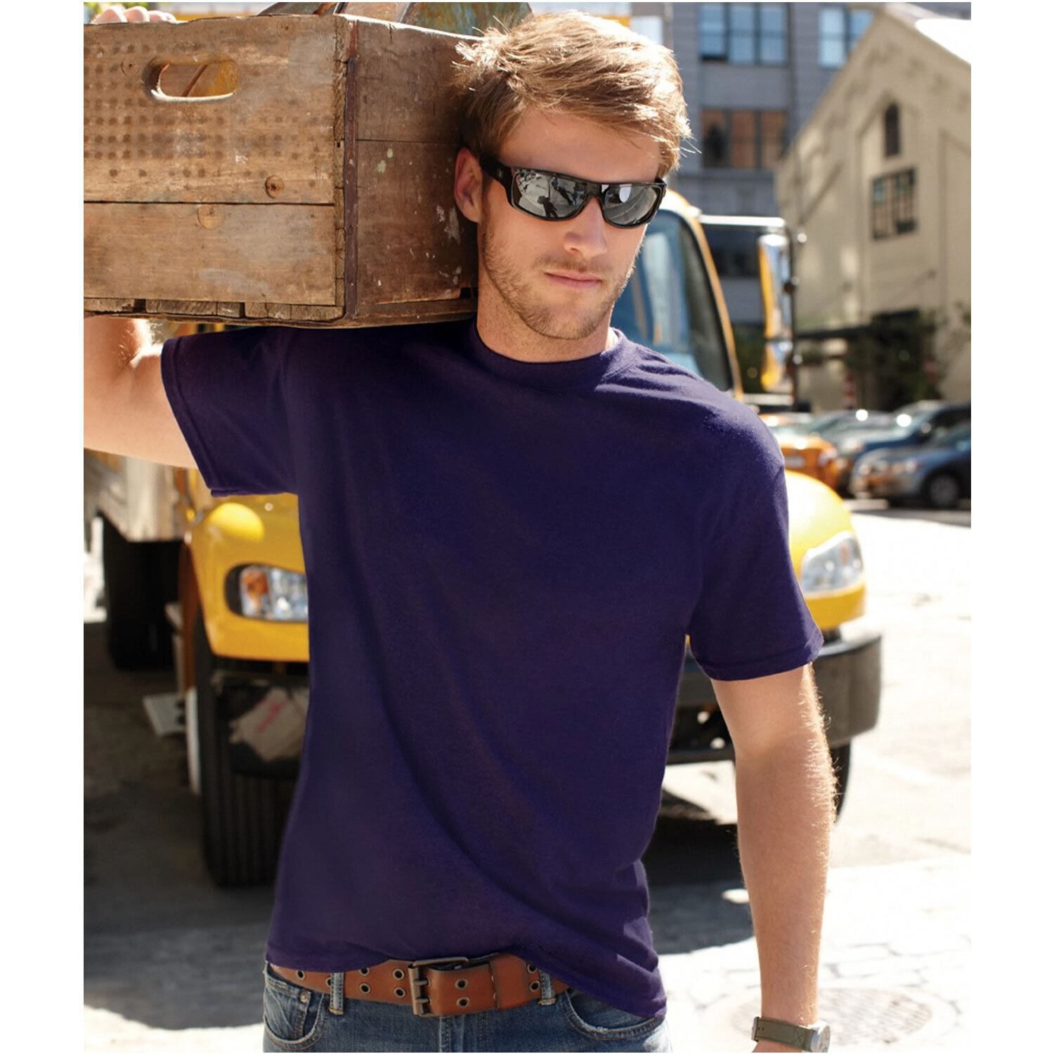 Gildan Men’s Heavy Cotton Crew Neck Short Sleeve T-Shirt Multi Pack