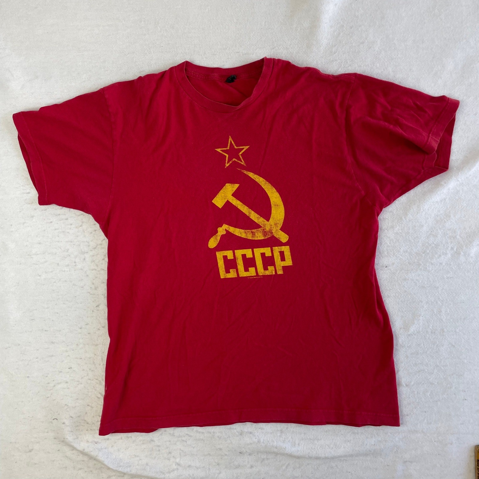Impact Merchandising CCCP T-Shirt Mens XL Red Hammer and Sickle Graphic Tee