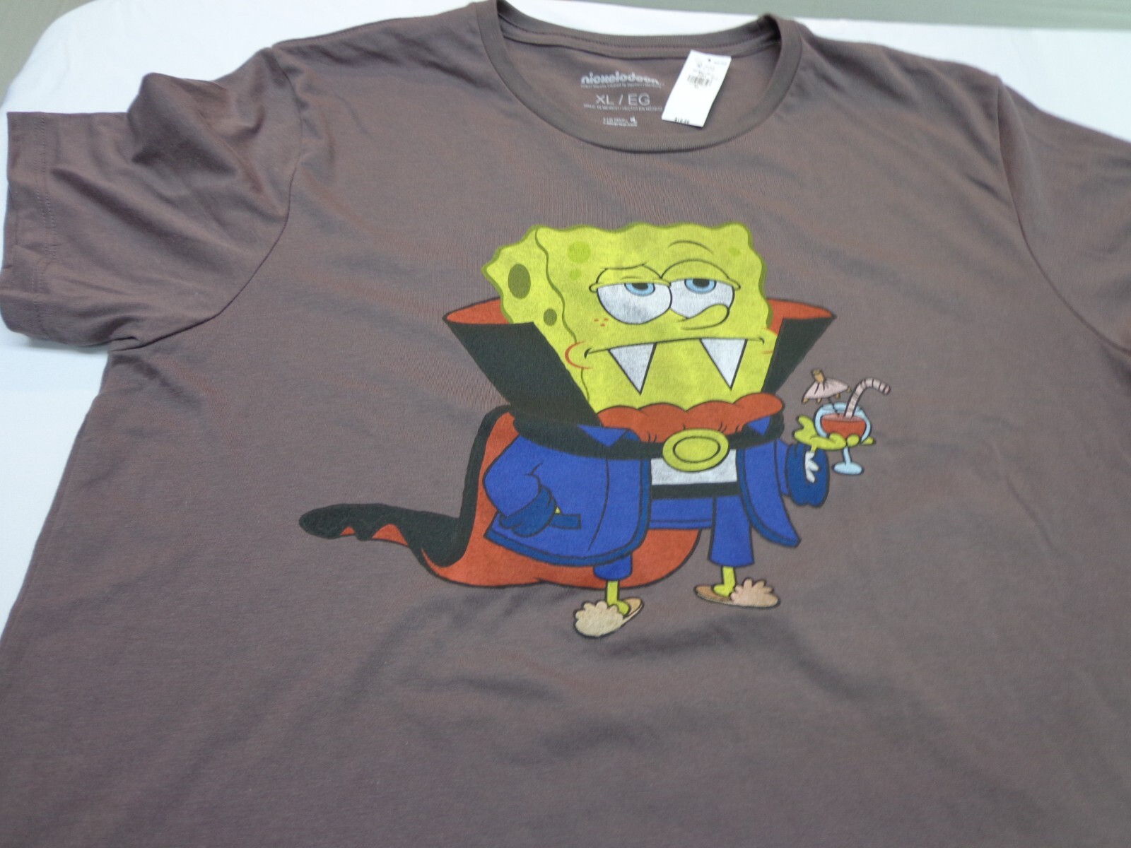 SpongeBob SQUAREPANTS Adult T-Shirt – Nickelodeon – Size XL NEW