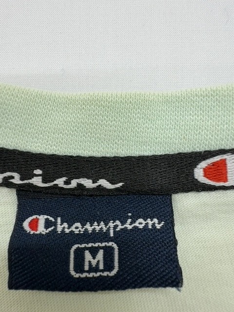 Champion Boys T-Shirt Light Green Logo Size M Regular Crewneck