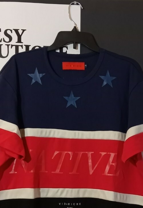 Vie Riche Plus T-Shirt Mens Originals The Free Native Navy Sz 3XL