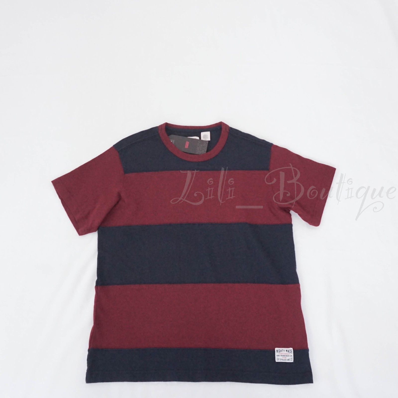 Levi’s Men’s Mighty Made Tee Shirt Top Cotton 795630000 Wine Red Navy NWT Size S