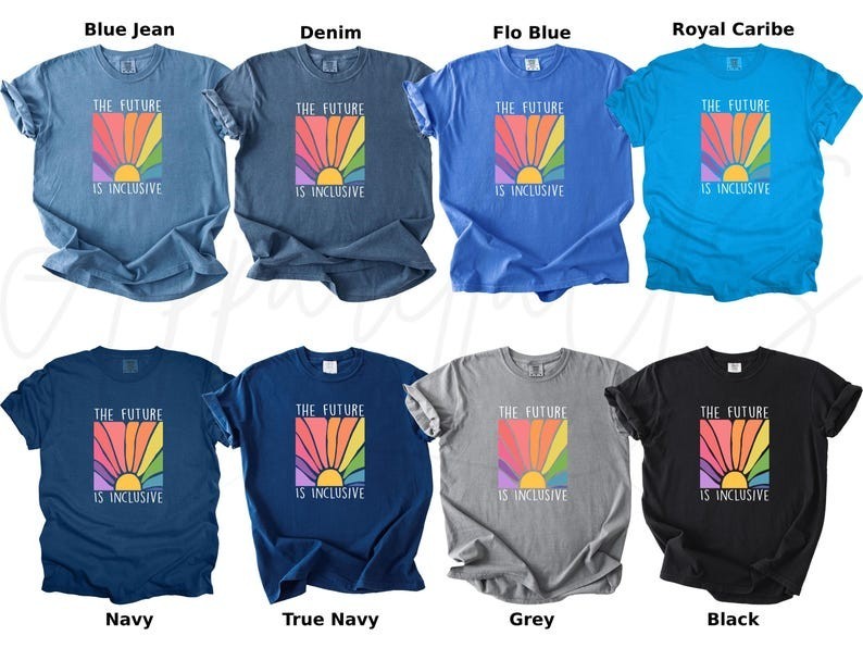 Comfort Colors The Future is Inclusive Shirt, Rainbow Shirt, Human Rights Shirt