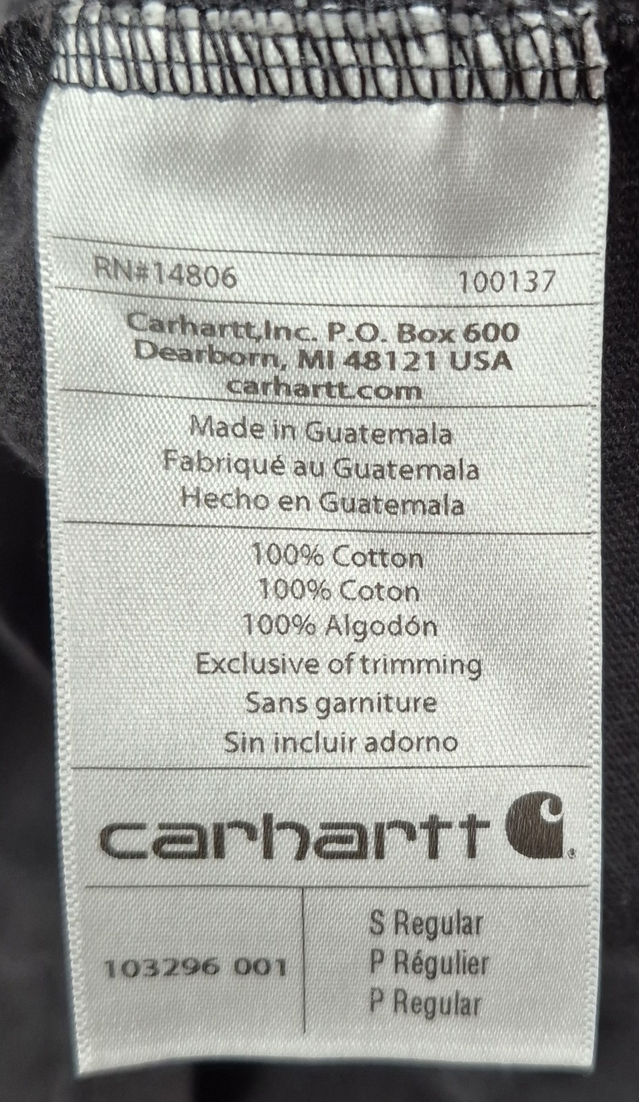 Lot Of 2 Carhartt Relaxed Fit Mens Pocket Tshirts Small Gray Black Short Sleeve