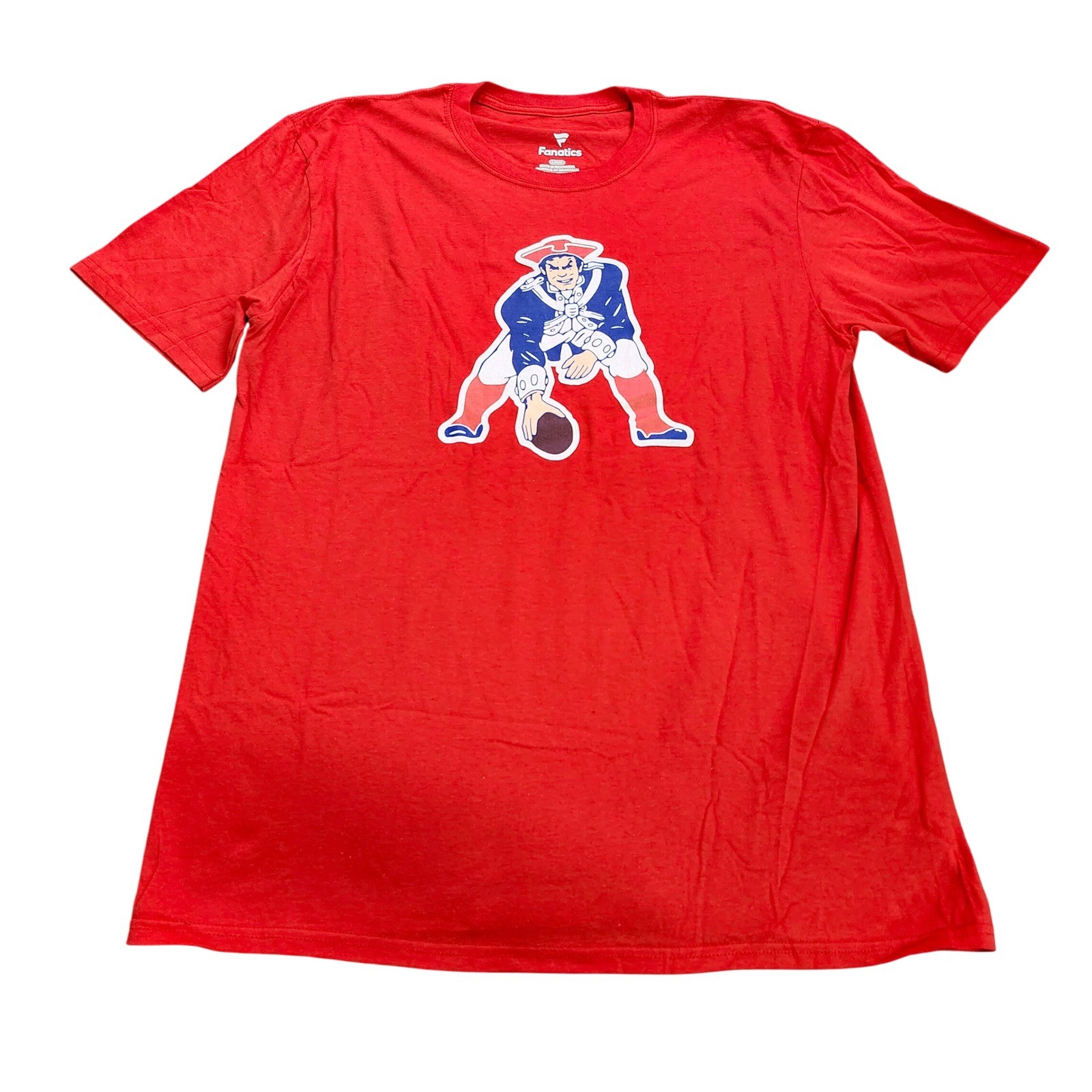 Fanatics Mens New England Patriots Diggs 8 Red Pat Patriot Graphic T-Shirt Large