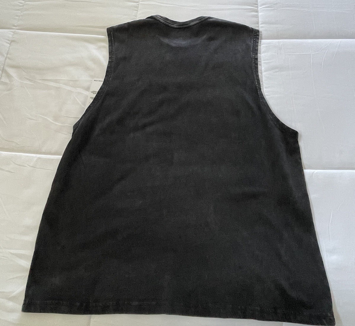 Hurley Men’s Large Black Washed Sleeveless Tank Top Logo Graphic Cotton NWT
