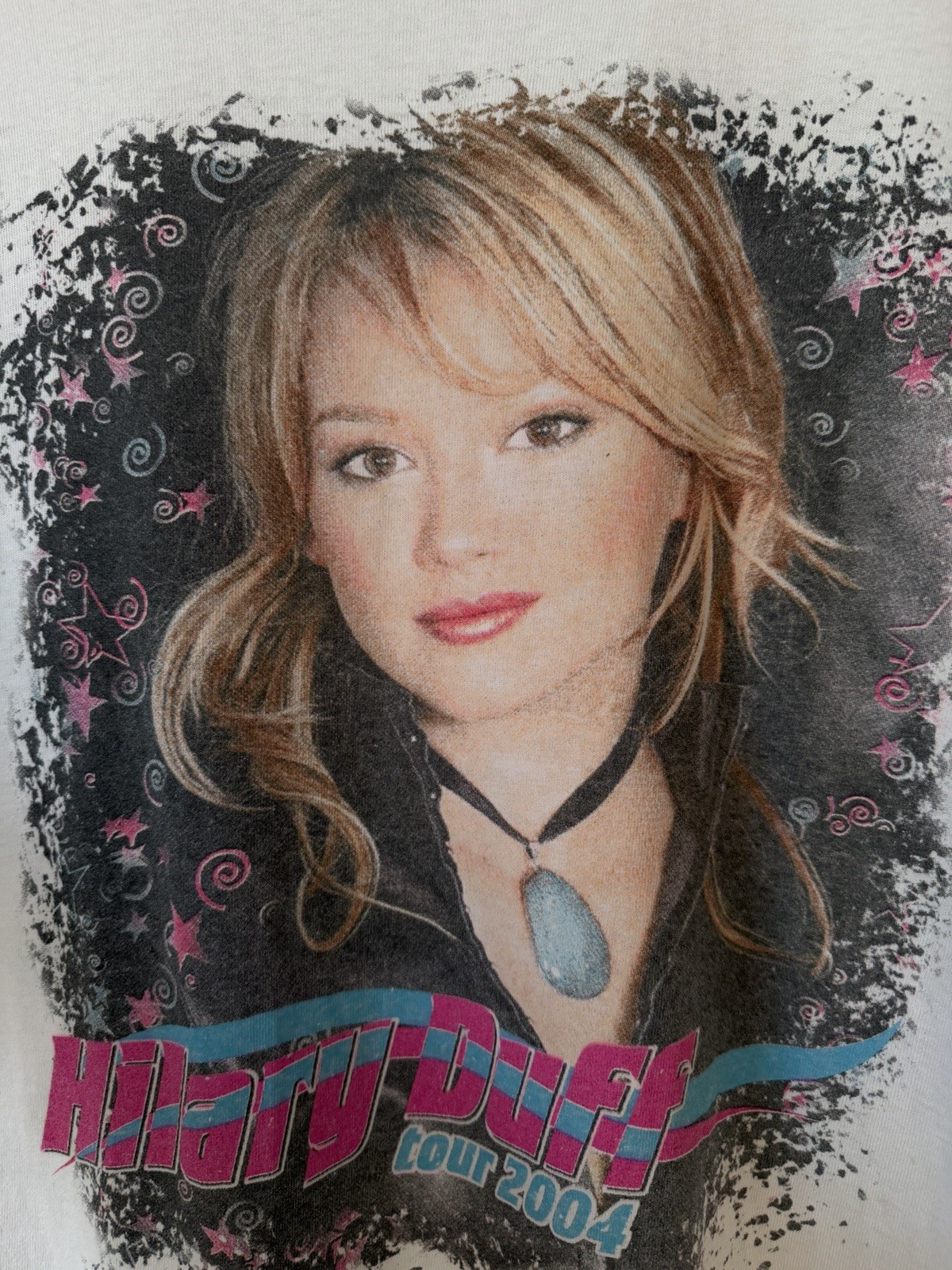 Vintage Y2K Original Hilary Duff 2004 Tour Rap T Shirt Sz S/M Lizzie McGuire
