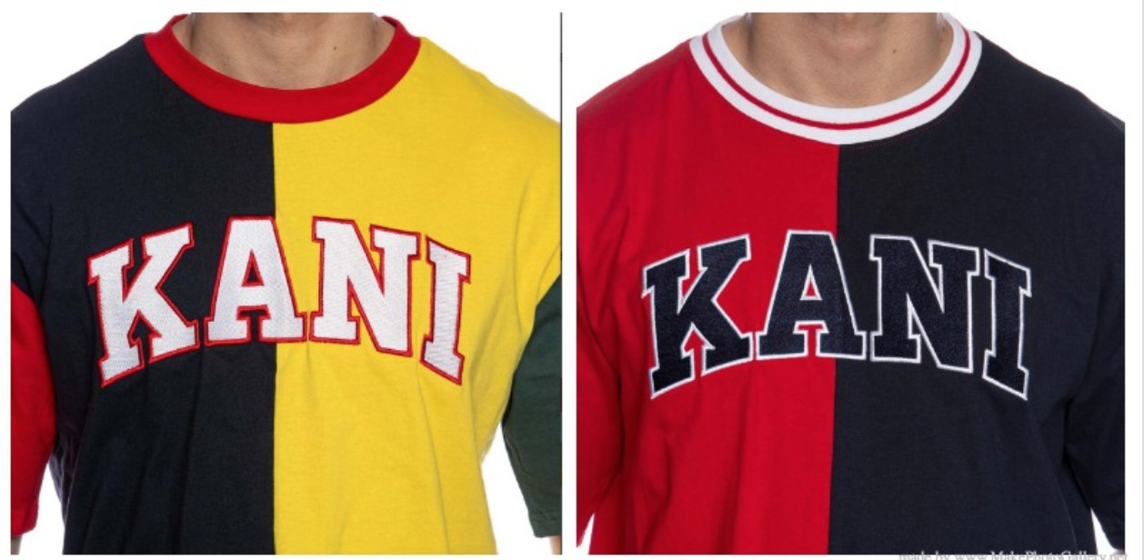 New Karl Kani Varsity Script Colorblock Retro Short Sleeve T-Shirt Men’s