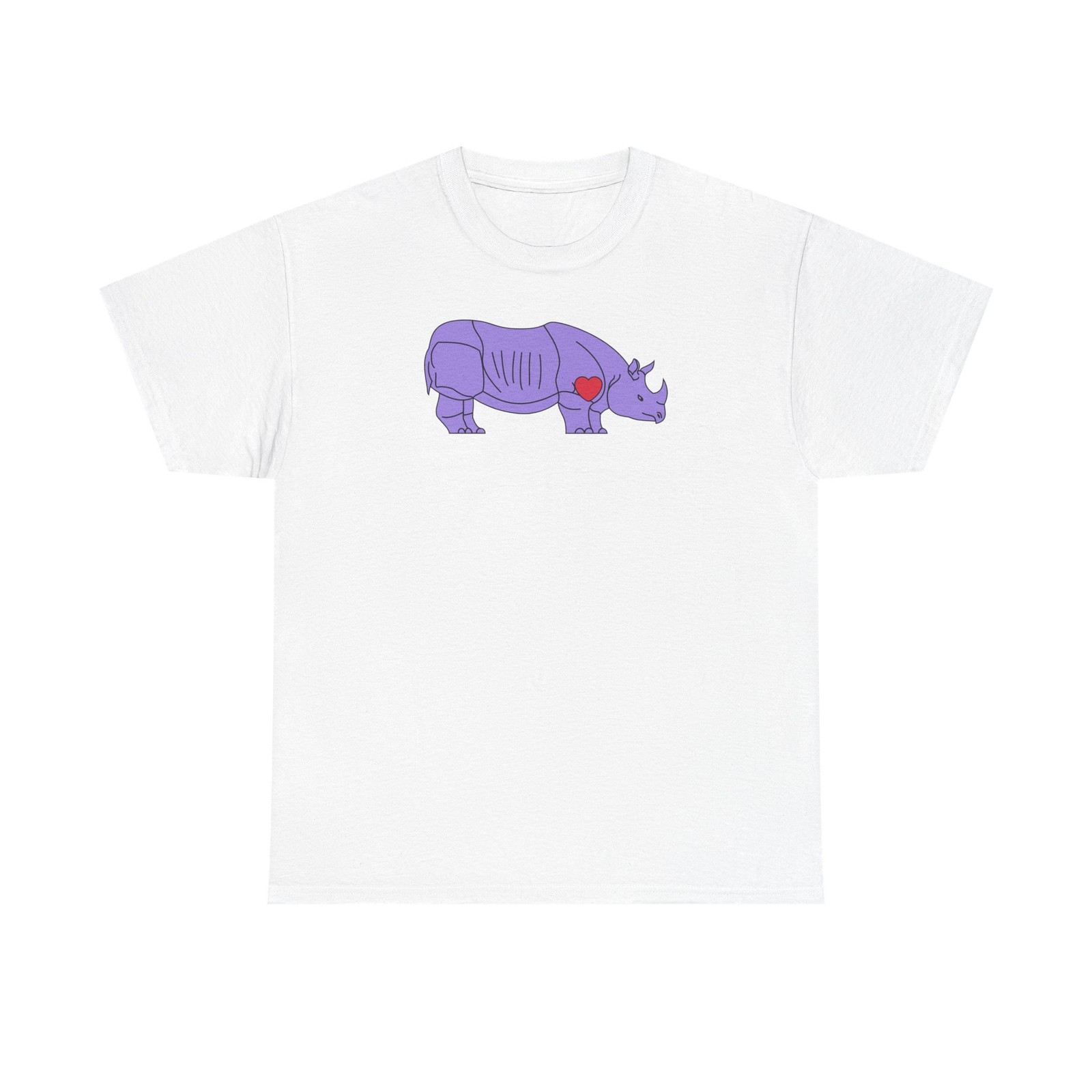 Lavender Rhinoceros LGBTQ+ Gildan Unisex Heavy Cotton Tee