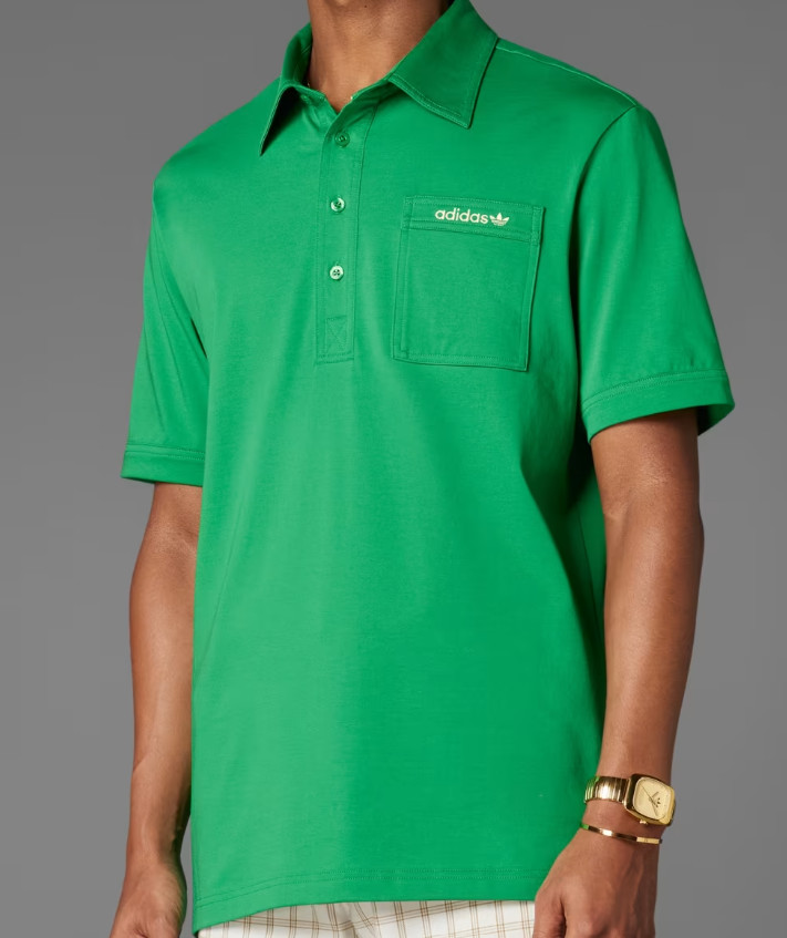 NEW MENS ADIDAS ORIGINALS TREFOIL ARCHIVE POLO POCKET SHIRT ~SIZE MEDIUM #JF5002