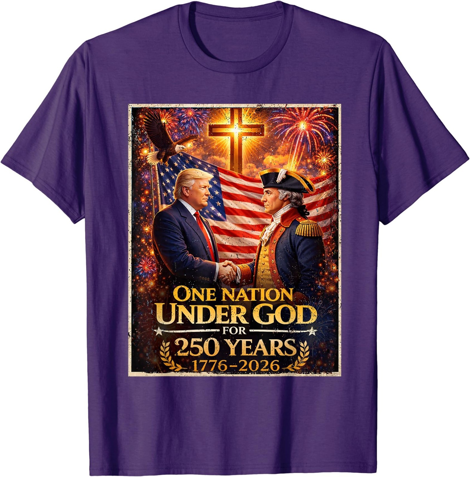 250 Years America Anniversary 250th Trump Washington T-Shirt