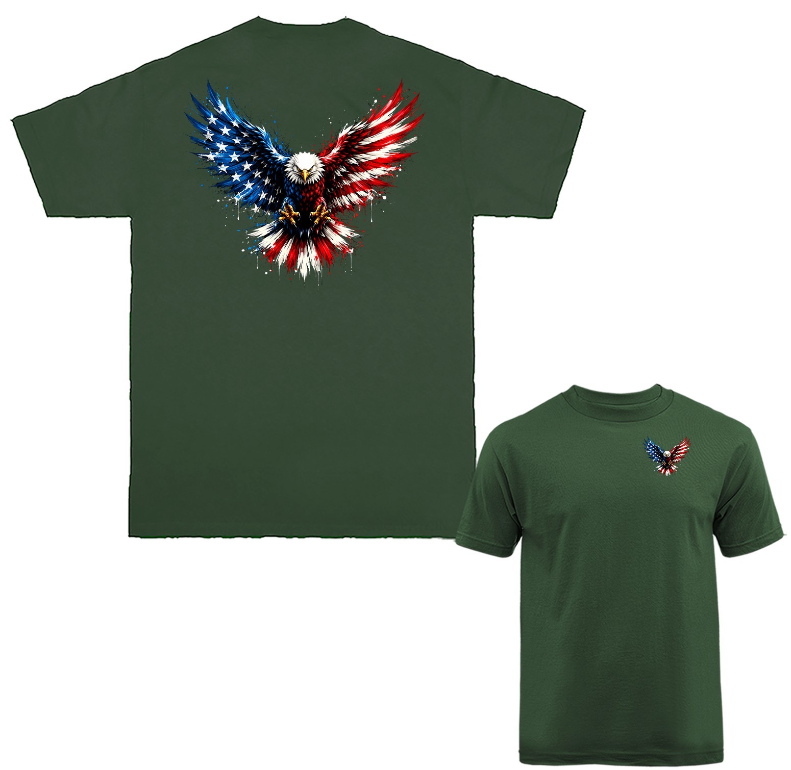 American Flag Patriotic Bald Eagle USA 4th of July T-shirt