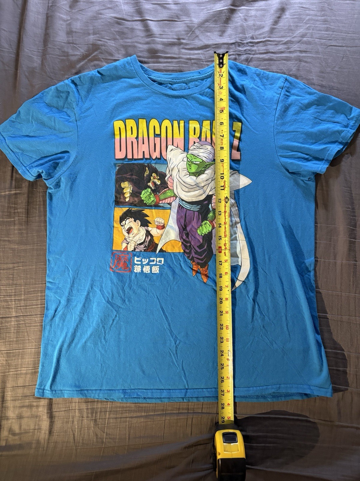 Dragon Ball Z Piccolo Men’s L Blue Graphic Tee Short Sleeve Crew Neck Cotton