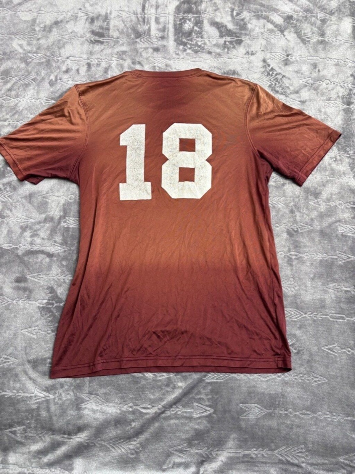 Men’s Russell Batbusters T-Shirt | Large Burgundy Orange Activewear for Baseball