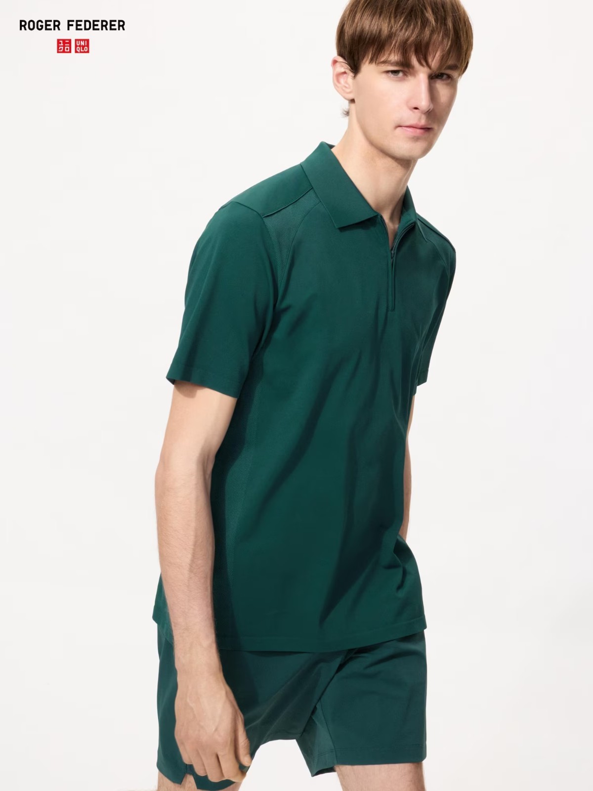 UNIQLO x ROGER FEDERER XS-4XL Dry-EX Half-Zip Polo Shirt Men 3 Colors 482306 NWT