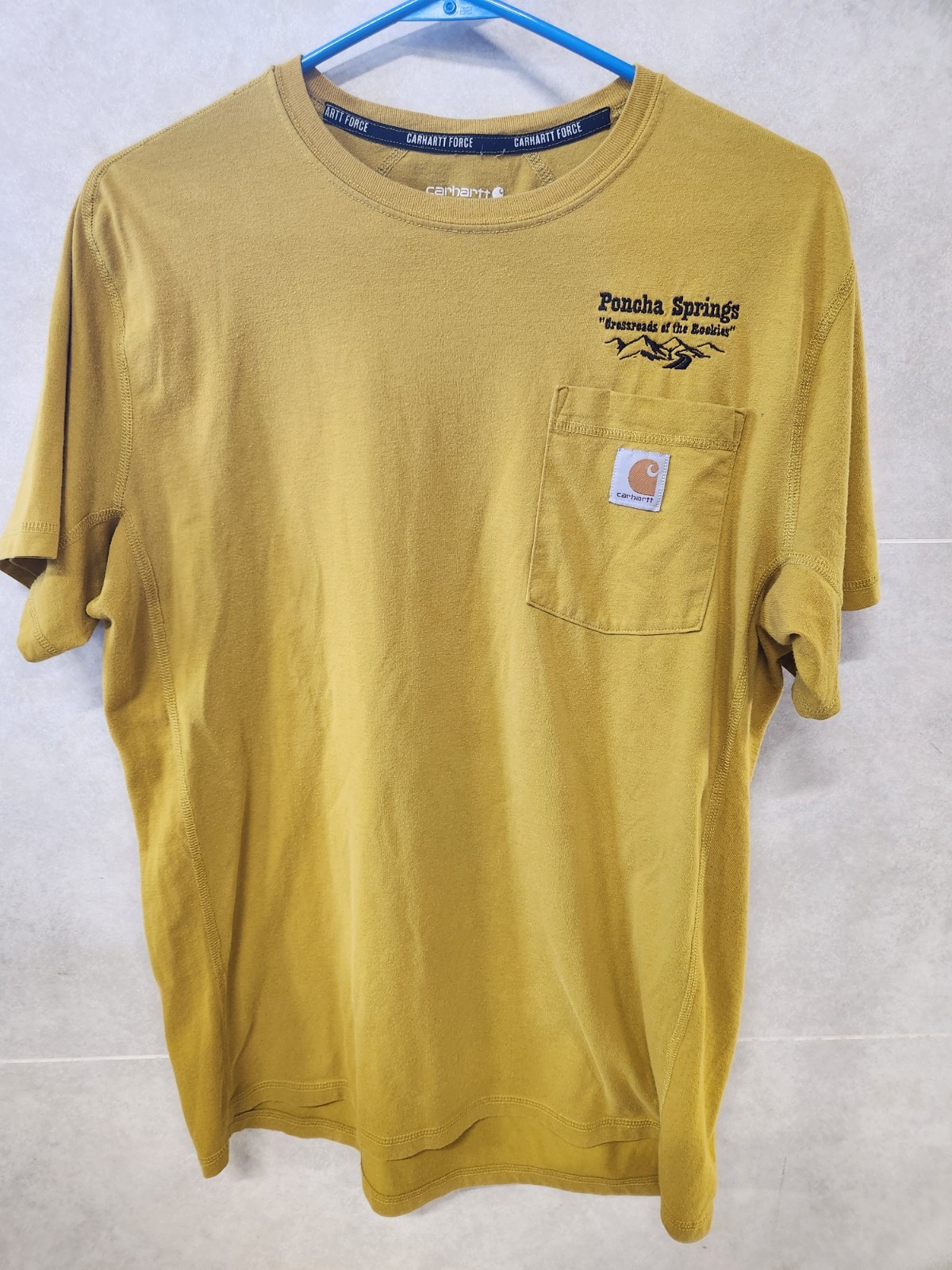 Men’s Medium Carhartt Force Relaxed Fit Pocket Shirt Poncha Springs Colorado