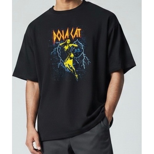 Doja Cat Official Graphic T-Shirt Black XXL Lightning Bolt Tour Merch Tee Cotton