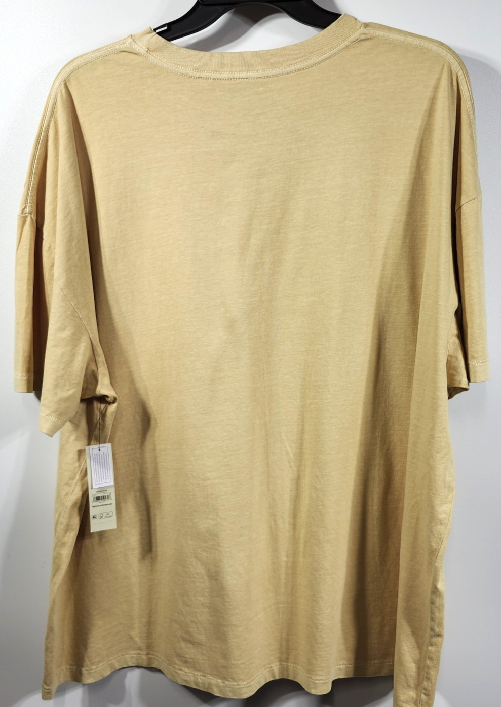 No Boundaries Men’s 2XL Cotton Oversize Tee Short Sleeve Yellow T-Shirt NEW
