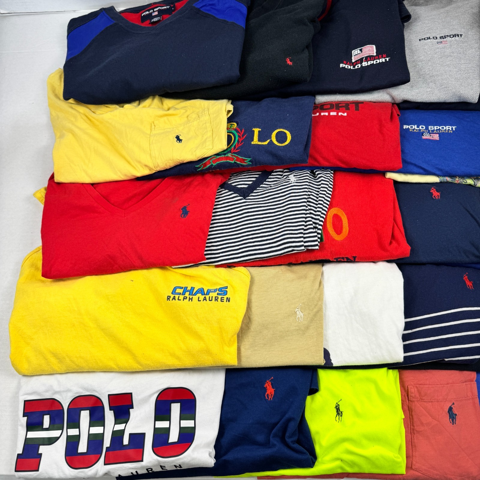 Wholesale Lot of 25 Ralph Lauren Men’s T-Shirts (Assorted Sizes)