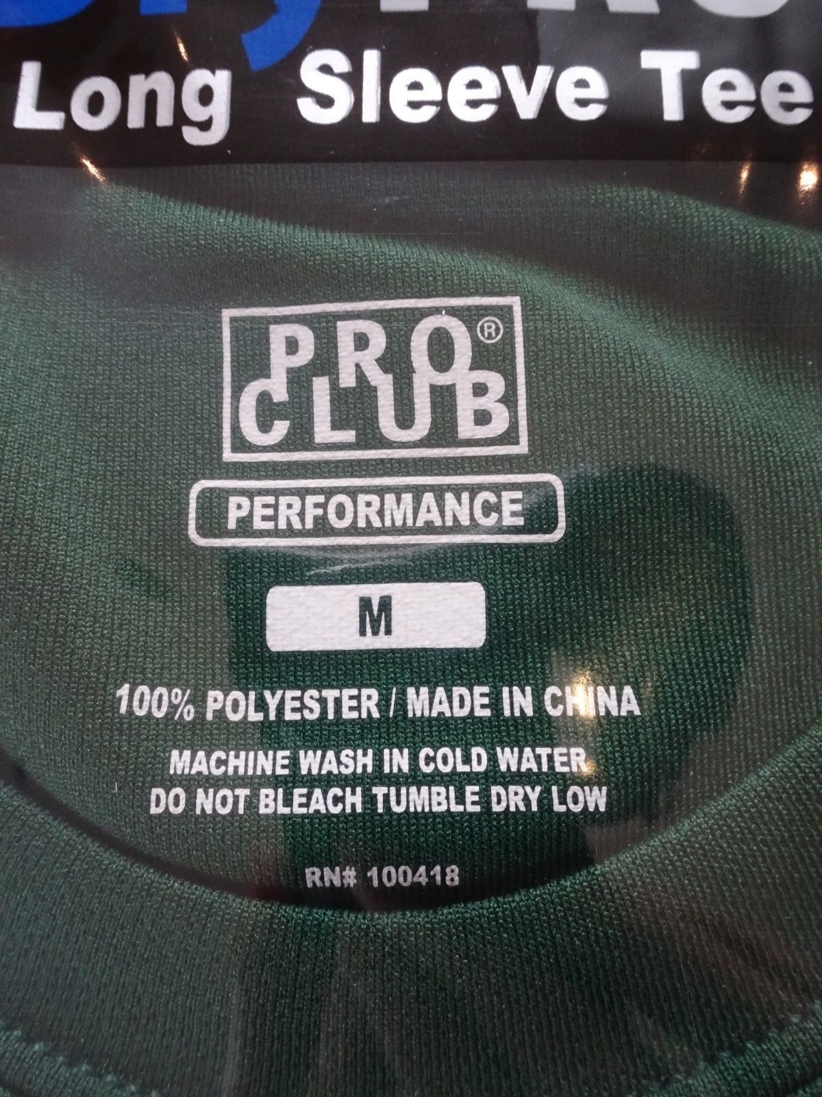 New ProClub DryPro LONG SLEEVE TEE -Forest Small to 7XL FREE SHIPPING! Pro Club