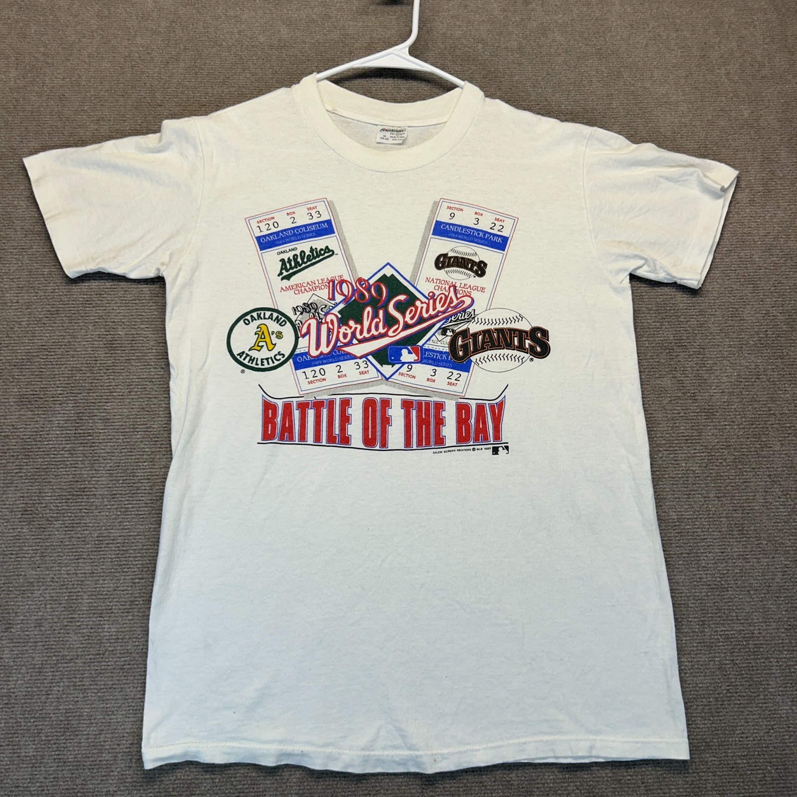 Battle of the Bay 1989 World Series T Shirt Men’s Medium Vintage Salem Print