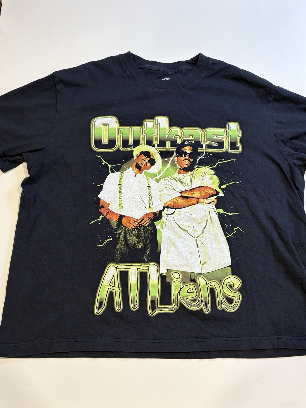 OUTKAST Atliens Men’s Sz XL shirt Black Andre 3000 Big Boi Hip Hop