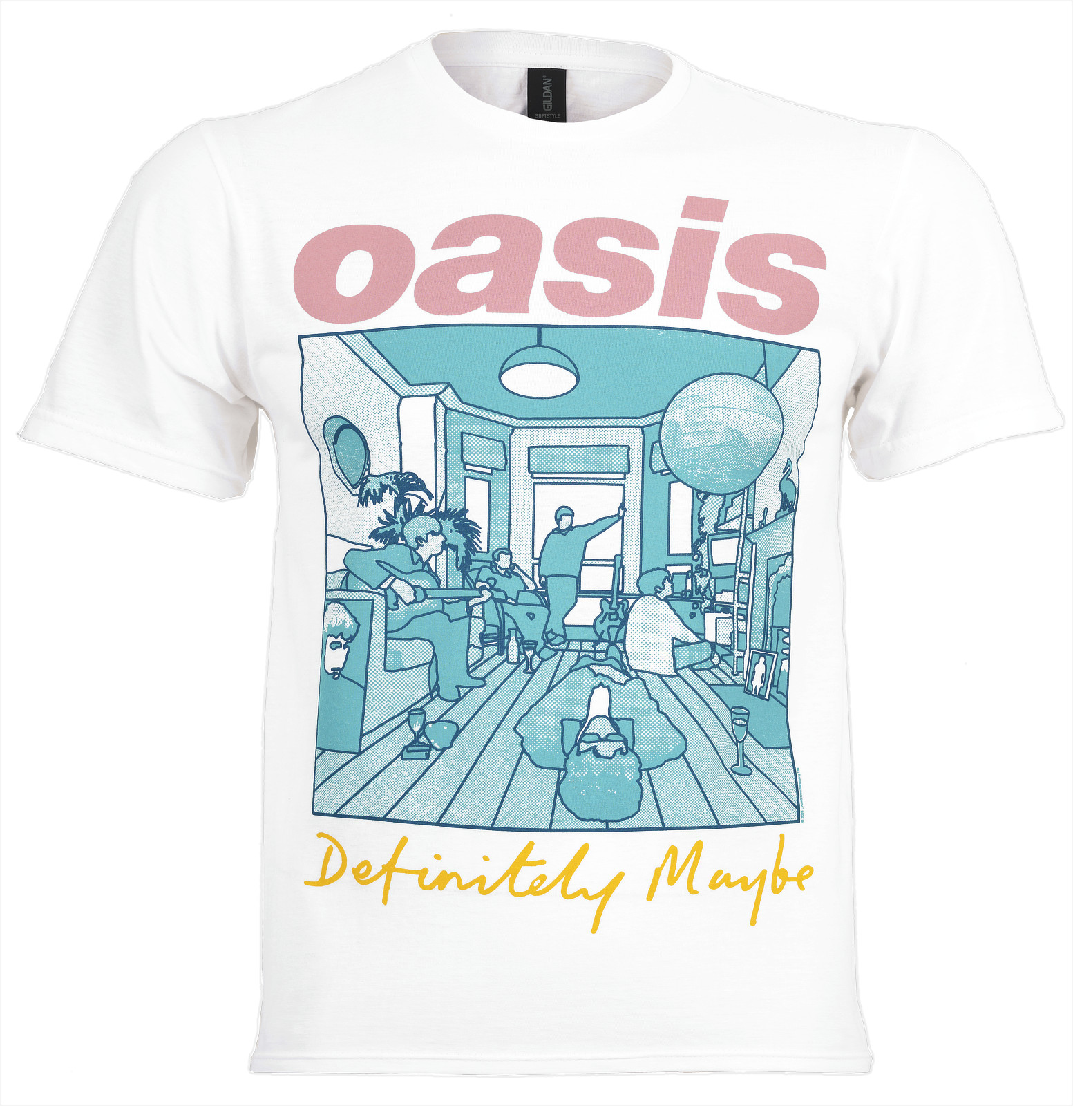 Official Oasis T Shirt Definitely Maybe Illustration Colour Reunion Tour New