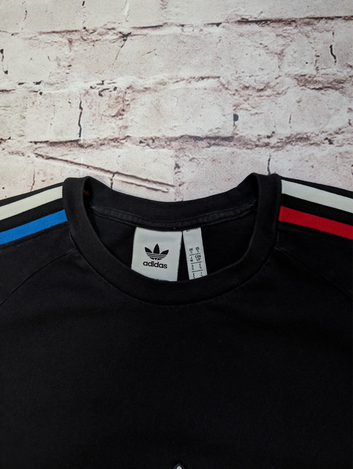 Adidas Originals T-Shirt L Adicolor Tricolor Trefoil Embroidered