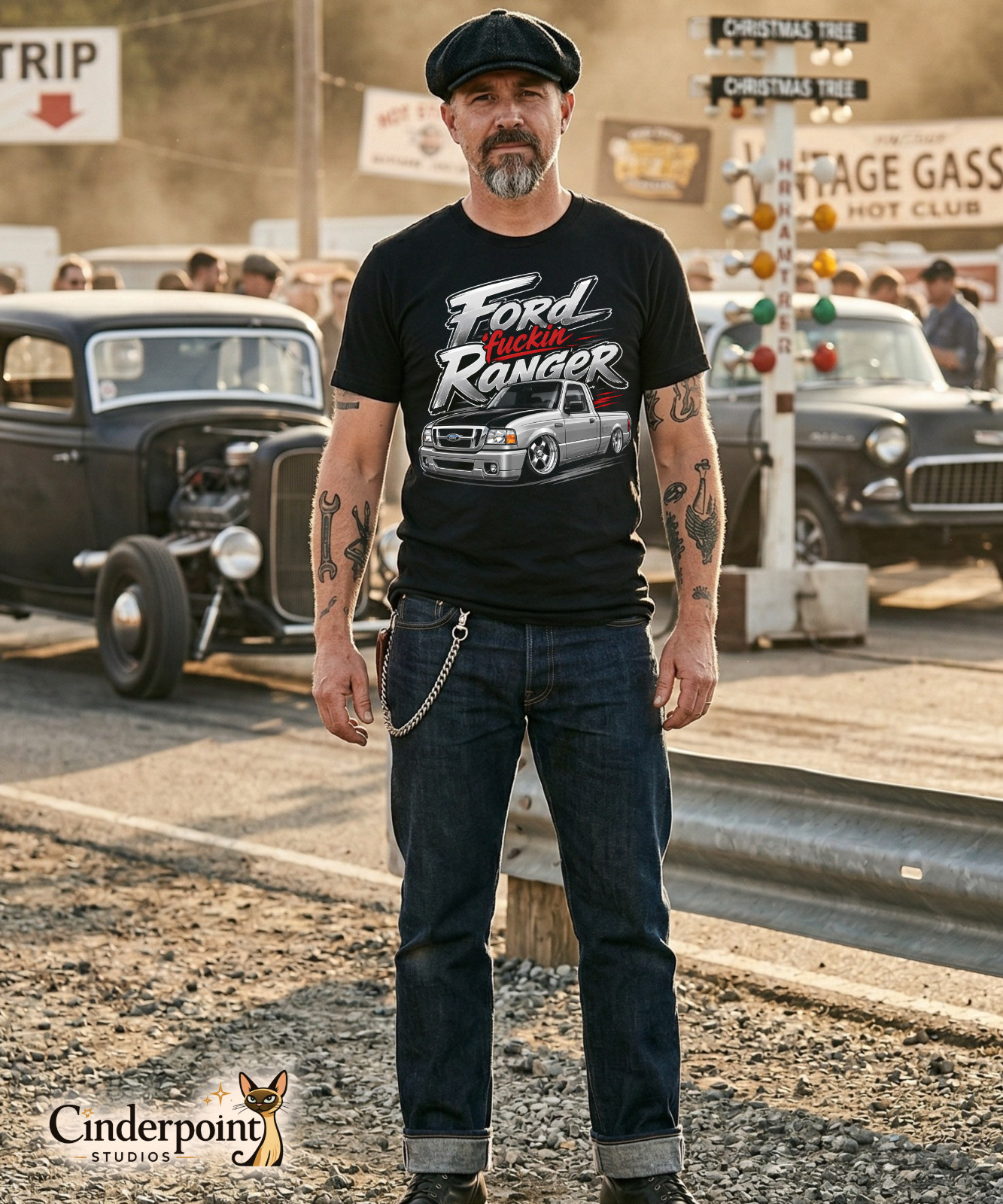 Ford Fuckin Ranger T-Shirt Mini Truck Custom Slammed Lowered Street Truck Tee