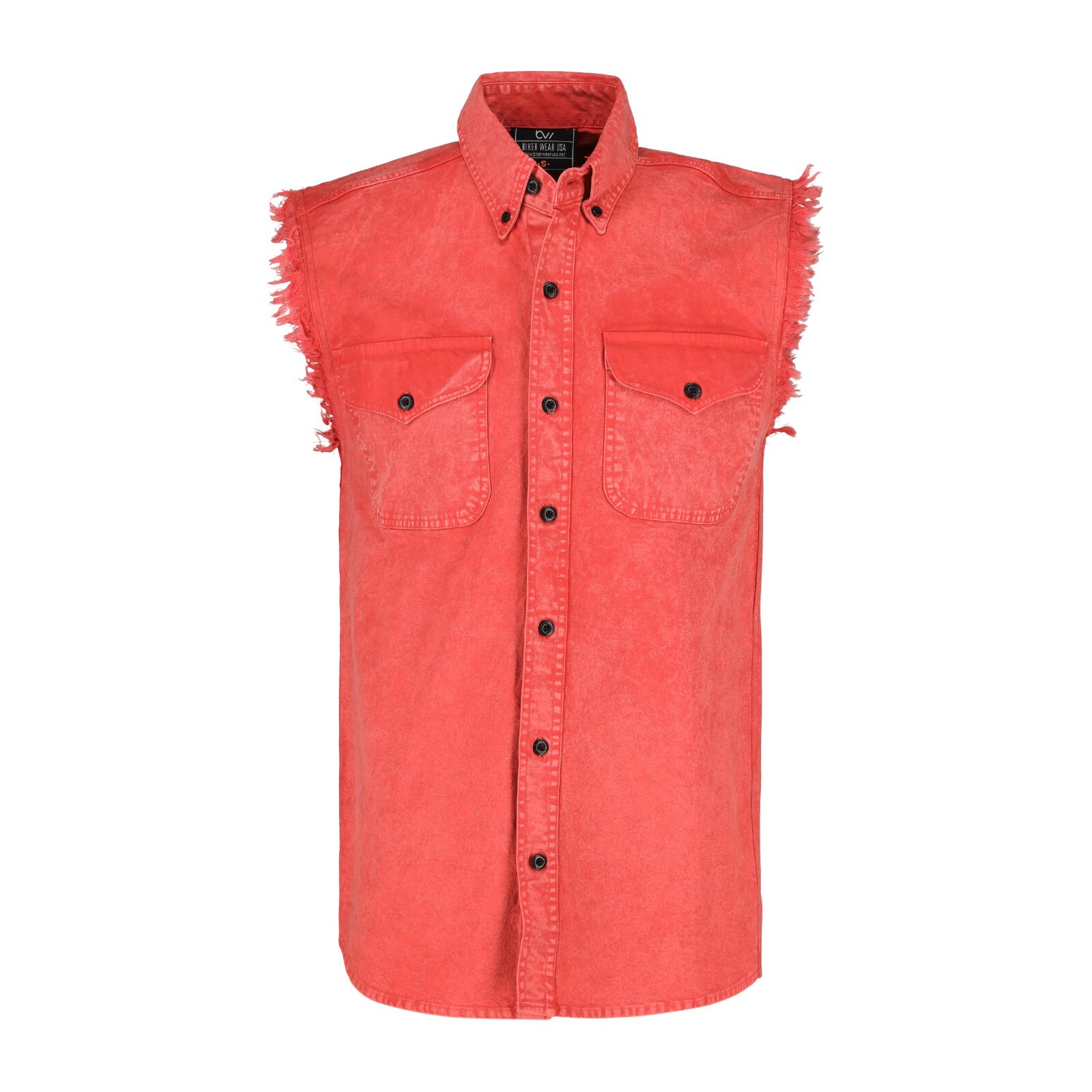 BUTTON-DOWN SLEEVELESS DENIM SHIRTS FOR MEN – 100% COTTON