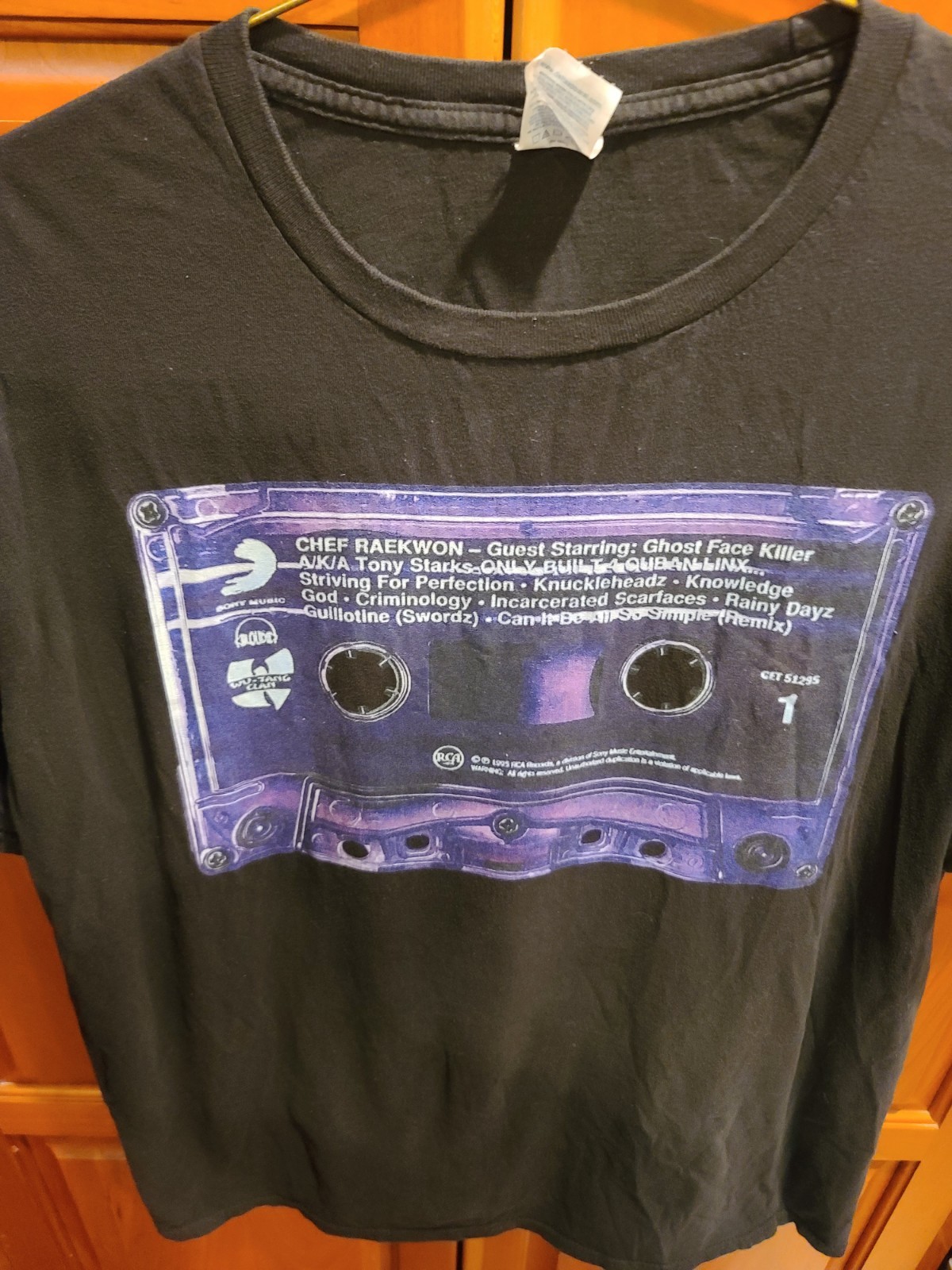 Vtg Rare Wu Tang Clan Chef Raekwon Purple Tape Cuban Linx HipHop Rap T-shirt 2XL