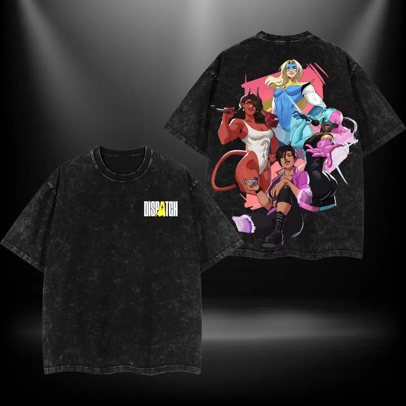 Dispatch V2 Super Hero Game Double Printed Fantasy Graphic Tee Mens T-Shirt