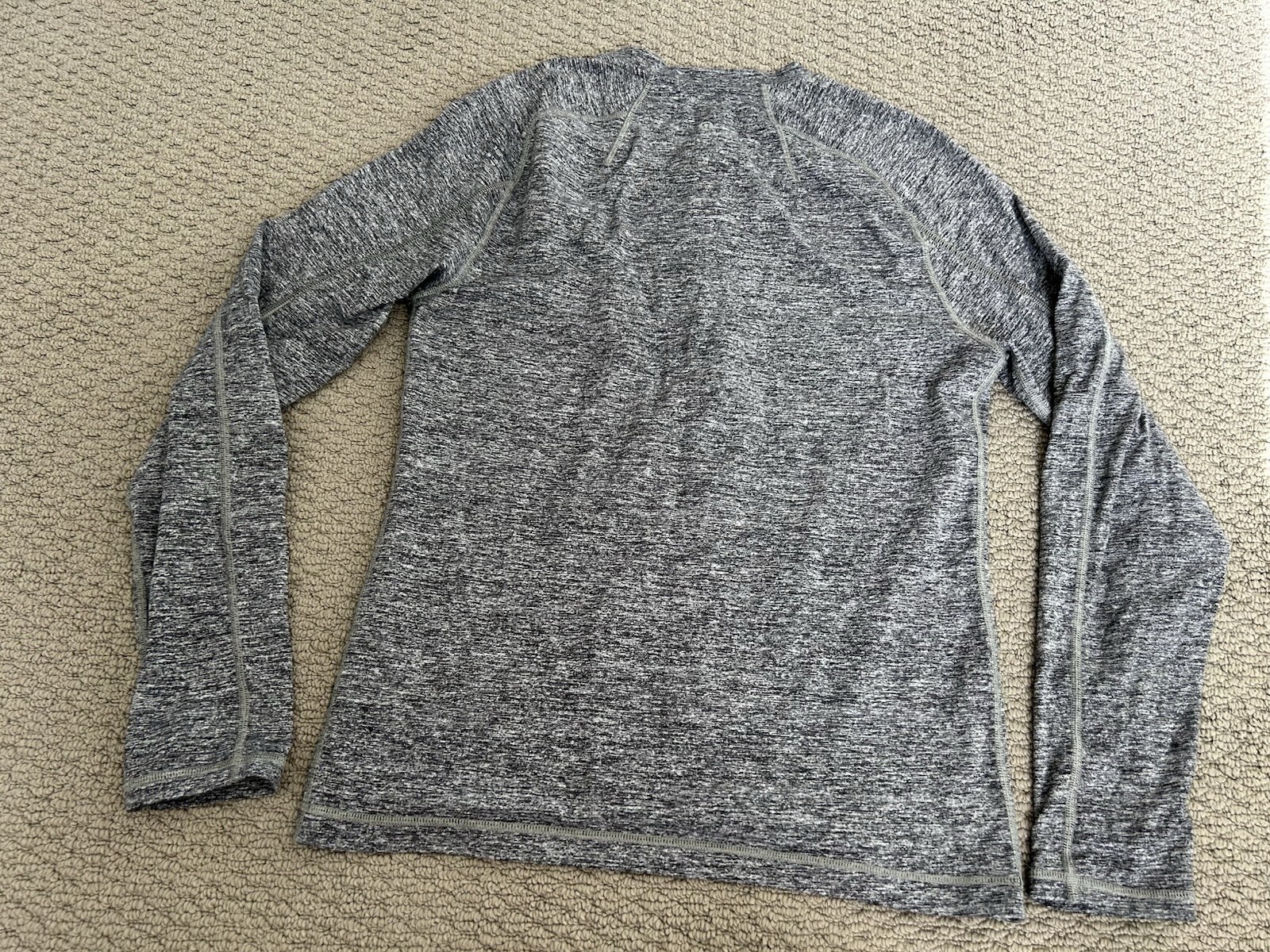 Lululemon Surge Long Sleeve Henley Space Dye Camo Black Dark Slate Size Small