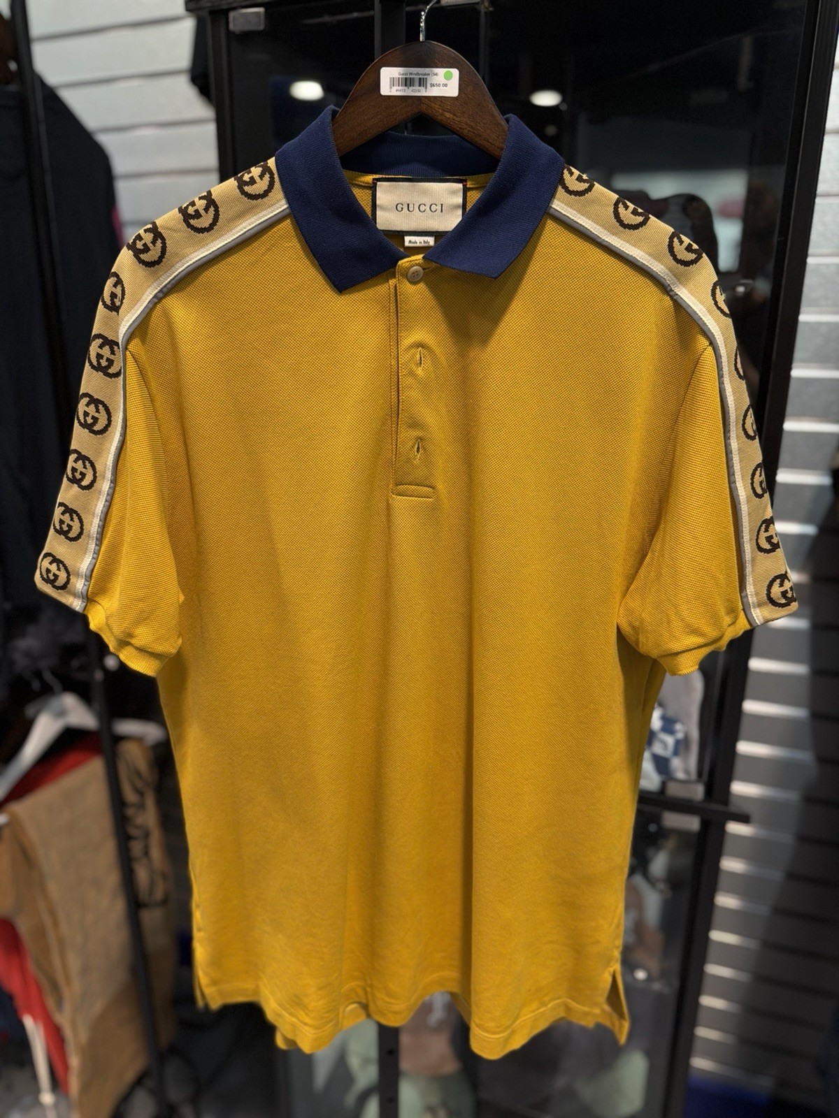 Gucci Polo T Shirt Yellow/Gold Size XXL $850 Retail 100% Authentic