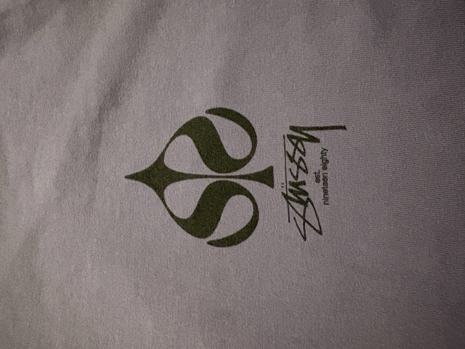 Real Stussy Men’s Purple Graphic Print Crew Neck Short Sleeve T-Shirt Size L