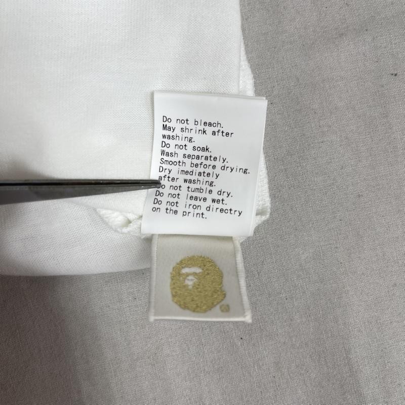 A BATHING APE BABY MILO Men Raglan 3/4 Sleeve T Shirt Size M