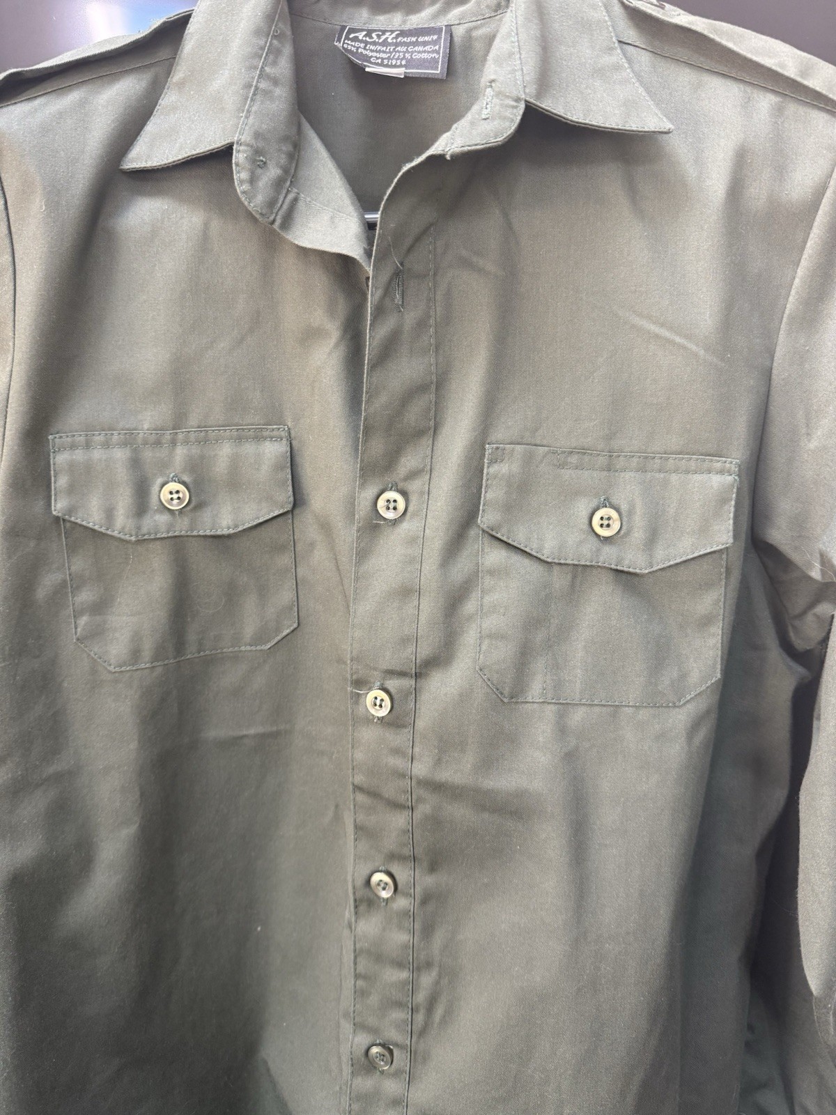 A.S.H.dash Uni4 Boy’s Large Shirt 65%polyester 35%cotton Made In Canada Men