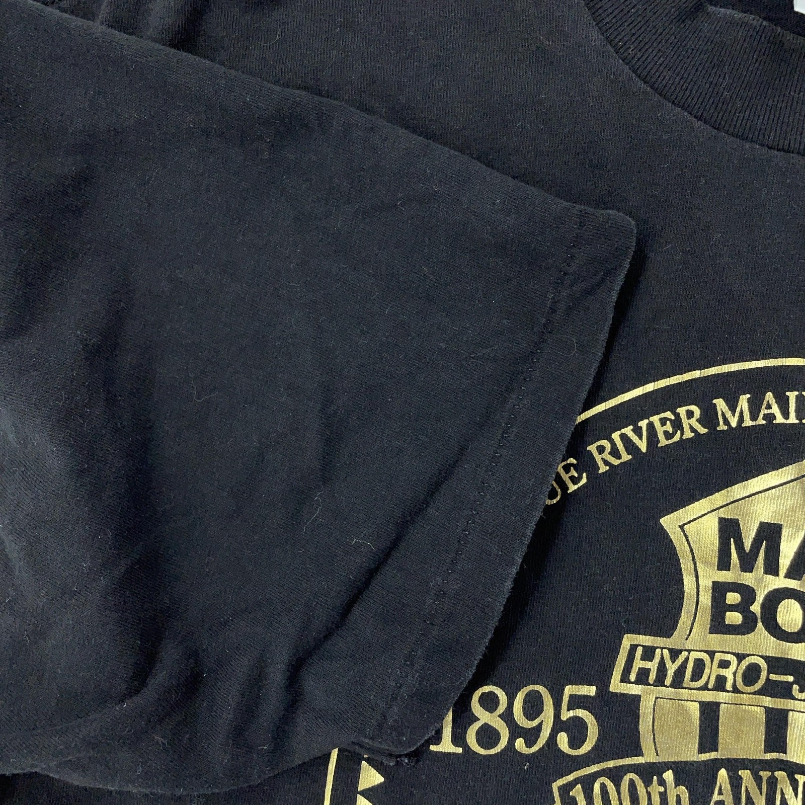 Vintage Rogue River Mail Boat Shirt Mens CROP FIT S/M 100th Anniversary 90s