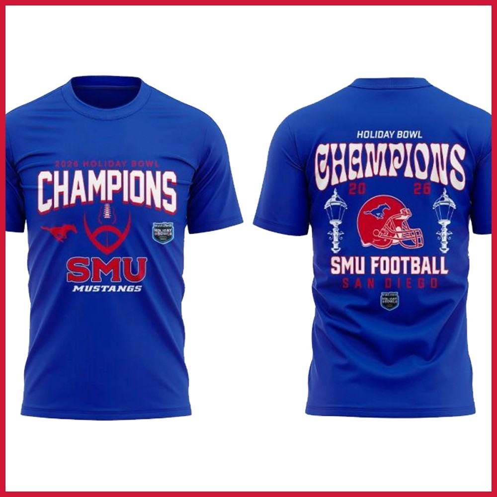 🎉FASTSHIP – SMU Football 2026 Holiday Bowl Champions 2 Sides Gift For Fans
